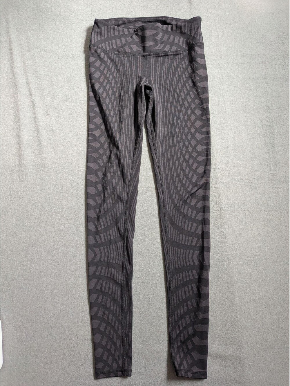 Alo Yoga Leggings Womens S Gray Geometric High Waist Ankle Yoga Gym Workout